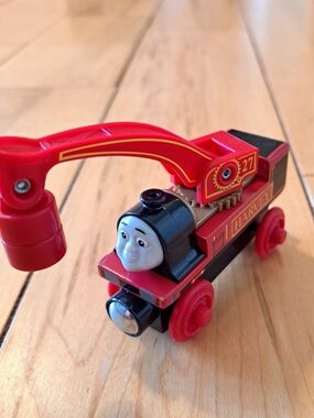 GGG32 HARVEY! CGI FACE! VGUC! Thomas Train Wooden Railway Thomas & Friends WOOD